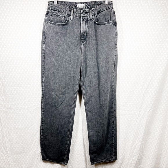Good American Washed Black 90s Relaxed High Rise Jeans - Picture 2 of 5